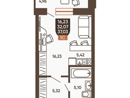 Продается Студия ЖК Ермак, 37.03  м², 4450000 рублей