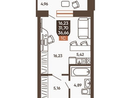 Продается Студия ЖК Ермак, 36.66  м², 4540000 рублей