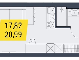 Продается Студия АК Land Lord (Ленд Лорд), 20.99  м², 3809685 рублей