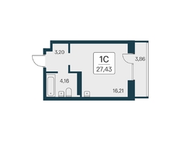 Продается Студия ЖК Квартал на Игарской, дом 2 мон, 27.43  м², 4500000 рублей