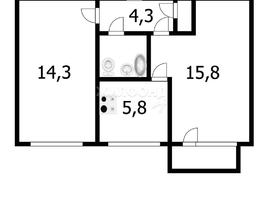 Продается 2-комнатная квартира Зорге ул, 43.4  м², 3400000 рублей