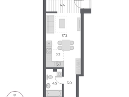 Продается Студия ЖК ОСКАР, дом 1, 32.2  м², 7200000 рублей