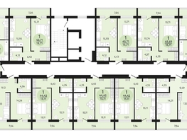 Продается 1-комнатная квартира ЖК Новый парк, дом 3, 44.42  м², 4405200 рублей