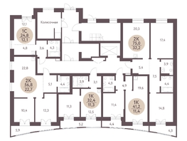 Продается 1-комнатная квартира ЖК Зеленый город, дом 1, 32.4  м², 4433200 рублей