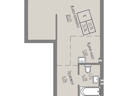 Продается 1-комнатная квартира ЖК Базилик, дом 2, 33.74  м², 4879000 рублей