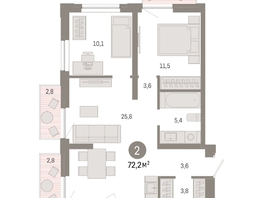 Продается 2-комнатная квартира ЖК Европейский берег, дом 44, 72.2  м², 10970000 рублей