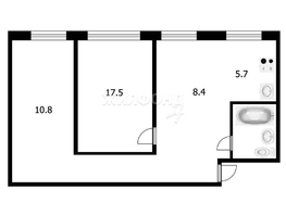 Продается 3-комнатная квартира Владимировская ул, 54.5  м², 7150000 рублей