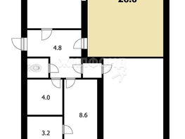 Продается Комната Военный городок ул, 26  м², 1250000 рублей