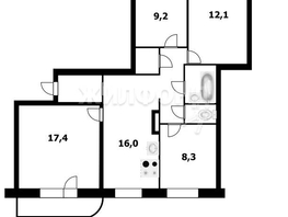 Продается 4-комнатная квартира Лазурная ул, 73  м², 6200000 рублей