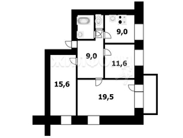 Продается 3-комнатная квартира Ельцовская ул, 72.2  м², 8900000 рублей