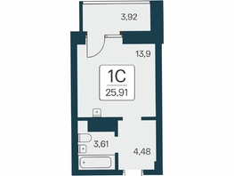 Продается Студия ЖК Сакура парк, дом 2, 25.91  м², 6300000 рублей