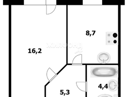 Продается 1-комнатная квартира Петухова ул, 34.5  м², 3650000 рублей