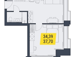 Продается 1-комнатная квартира АК Land Lord (Ленд Лорд), 37.45  м², 9362500 рублей