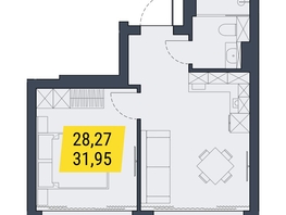 Продается 1-комнатная квартира АК Land Lord (Ленд Лорд), 31.45  м², 7862500 рублей