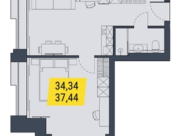 Продается 1-комнатная квартира АК Land Lord (Ленд Лорд), 37.19  м², 9483450 рублей