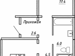 Продается 2-комнатная квартира ЖК Квартет, дом Дуэт, 68.5  м², 7560000 рублей