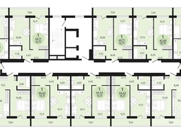 Продается 1-комнатная квартира ЖК Новый парк, дом 3, 45.69  м², 4623400 рублей