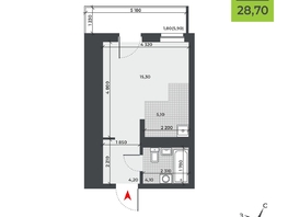 Продается Студия ЖК ДНК, 28.7  м², 4761200 рублей