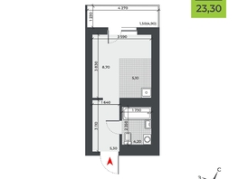 Продается Студия ЖК ДНК, 23.3  м², 4054750 рублей
