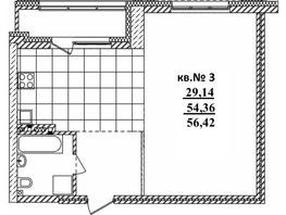 Продается Студия ЖК  Римский квартал, 2 очередь, 56.42  м², 9970200 рублей