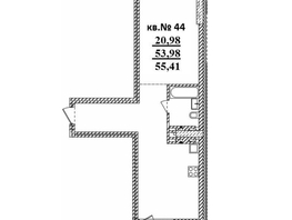 Продается 2-комнатная квартира ЖК  Римский квартал, 2 очередь, 55.41  м², 10774915 рублей