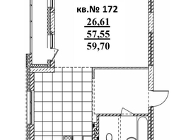 Продается 2-комнатная квартира ЖК  Римский квартал, 2 очередь, 59.7  м², 10552500 рублей