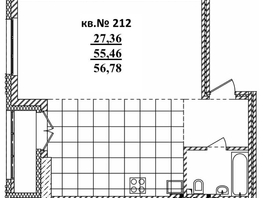 Продается 2-комнатная квартира ЖК  Римский квартал, 2 очередь, 56.78  м², 10775040 рублей