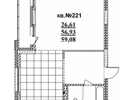 Продается 2-комнатная квартира ЖК  Римский квартал, 2 очередь, 59.7  м², 11842250 рублей