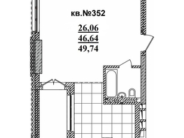 Продается Студия ЖК  Римский квартал, 2 очередь, 49.74  м², 9613905 рублей