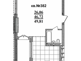 Продается Студия ЖК  Римский квартал, 2 очередь, 49.81  м², 10743789 рублей