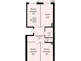 Продается 3-комнатная квартира ЖК Матрешкин двор, дом 2, 74.7  м², 8300000 рублей