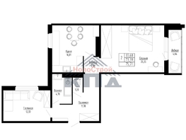 Продается 2-комнатная квартира ЖК Гранатовый, 36/1, 76  м², 8770000 рублей