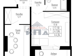 Продается 1-комнатная квартира ЖК Гранатовый, 36/1, 44  м², 5370000 рублей