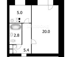 Продается 1-комнатная квартира Фрунзе ул, 34.4  м², 4800000 рублей