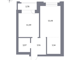 Продается 2-комнатная квартира ЖК Державина, 50, 45.7  м², 10300000 рублей