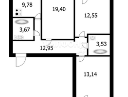 Продается 3-комнатная квартира Виктора Уса ул, 74.1  м², 6160000 рублей