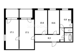 Продается 4-комнатная квартира Линейная ул, 71.5  м², 6900000 рублей