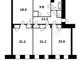 Продается 4-комнатная квартира Серебренниковская ул, 115  м², 15250000 рублей