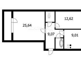 Продается 2-комнатная квартира Микрорайон тер, 60.5  м², 5000000 рублей