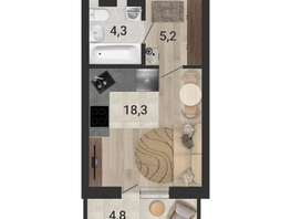 Продается Студия ЖК Тетрис, корпус 2, 29.6  м², 5475400 рублей