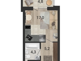 Продается Студия ЖК Тетрис, корпус 2, 27.7  м², 5606000 рублей