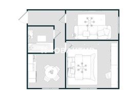 Продается 2-комнатная квартира Объединения ул, 55.4 м², 6350000 рублей