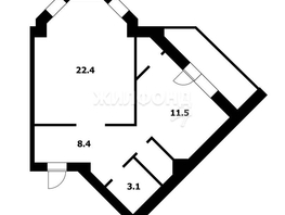 Продается 1-комнатная квартира Тюленина ул, 48  м², 6600000 рублей