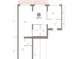Продается 2-комнатная квартира ЖК Лебедевский квартал, д 1, 96.7  м&sup2;, 13700000 рублей