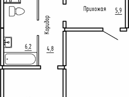 Продается 1-комнатная квартира ЖК Самоцветы, Бирюза дом 1, 50.5  м², 4700000 рублей