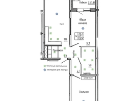 Продается 2-комнатная квартира ЖК Самоцветы, Бирюза дом 1, 63.9 м², 6450000 рублей