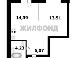 Продается 1-комнатная квартира ЖК Заельцовский New, 44.6 м², 7400000 рублей