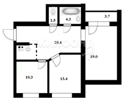 Продается 3-комнатная квартира 2-й (4 мкр.) кв-л, 71.9  м², 10700000 рублей