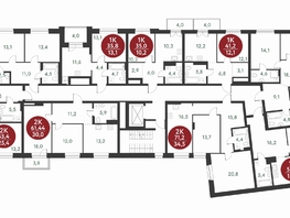 Продается 3-комнатная квартира ЖК Скандинавские кварталы, дом 1, 78.08  м², 9810600 рублей