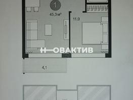 Продается 1-комнатная квартира 3-й (4 мкр.) кв-л, 41.3  м², 6500000 рублей